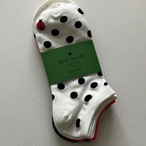 Kate Spade New York “Head Over Heels” Low Cut Socks - 3 Pair (One Size) NWT
